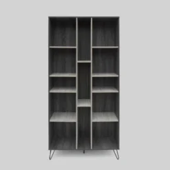 3pc Houlihan Mid-Century Entertainment Center Set Sonoma Gray Oak - Christopher Knight Home -HOMCOM Shop GUEST 885c93f9 9e41 4d63 bfd3 d3333837c778