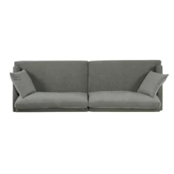 Malverne Contemporary 3 Seater Fabric Sofa With Accent Pillows Gray/Dark Brown - Christopher Knight Home -HOMCOM Shop GUEST 888679f4 e7ce 470c 80ac 8939e9e48c78