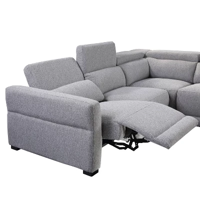 Isla Power Recliner Sectional Light Gray - Steve Silver Co. 9 Isla Power Recliner Sectional Light Gray - Steve Silver Co. - Image 7