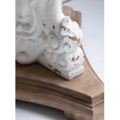 Round Side Table Antique White/Natural - A&B Home 29 Round Side Table Antique White/Natural - A&B Home -HOMCOM Shop GUEST 8a10299a bf48 427f a600 2ec7e7a47ca2