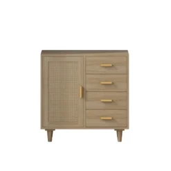 Wooden Cabinet With 4 Drawers And Rattan Decorative Doors, Natural - ModernLuxe 12 Wooden Cabinet With 4 Drawers And Rattan Decorative Doors, Natural - ModernLuxe -HOMCOM Shop GUEST 8a656b4f e7cb 4277 ba62 568e475d174c