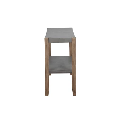 40" Davenport Faux Concrete And Wood Console Table Light Amber - Alaterre Furniture 5 40" Davenport Faux Concrete And Wood Console Table Light Amber - Alaterre Furniture - Image 3