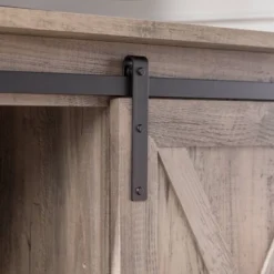 Robinson Rustic Transitional Sliding Barn Door Corner TV Stand For TVs Up To 58" - Saracina Home -HOMCOM Shop GUEST 8b4ef3d8 ea72 4f7b a25c 0f243ac859b0
