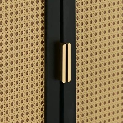 Modern Storage Cabinet With Rattan Door And Adjustable Shelves, Accent Cabinet Buffet Cabinet For Living Room-ModernLuxe 12 Modern Storage Cabinet With Rattan Door And Adjustable Shelves, Accent Cabinet Buffet Cabinet For Living Room-ModernLuxe - Image 10