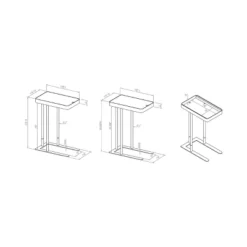 Callander Hidden Storage Height Adjustable Side Table - MiBasics -HOMCOM Shop GUEST 8bed1b77 62e5 43c4 80a5 38c5d6697a8e