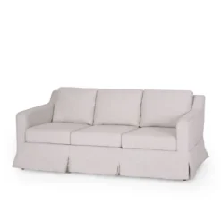 Arrastra Contemporary Fabric 3 Seater Sofa With Skirt - Christopher Knight Home -HOMCOM Shop GUEST 8bf2d742 c19e 4d17 8dcb 4755a576104b