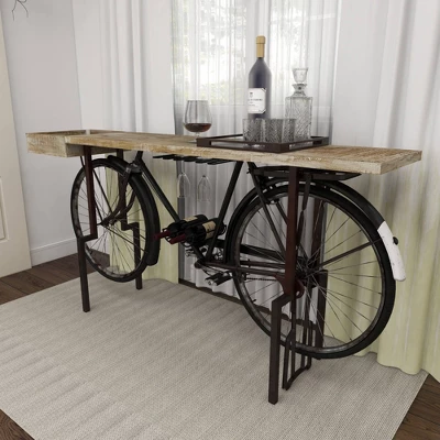 Rustic Metal Console Table Black - Olivia & May 17 Rustic Metal Console Table Black - Olivia & May - Image 15