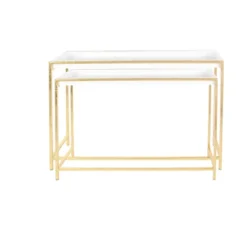 Set Of 2 Contemporary Console Tables White - Olivia & May -HOMCOM Shop GUEST 8c6f6aed d8ef 4111 b42d 2d90fa662910