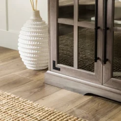 Avalene Modern Farmhouse 4 Door Glass Window Pane TV Stand For TVs Up To 65" - Saracina Home -HOMCOM Shop GUEST 8d04b13a 5ca0 45f5 a4a7 17cb06dc5f95