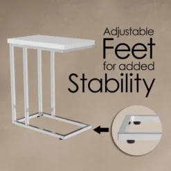 Hastings Home C-Shaped Sofa Side Table Space-Saving, White 11 Hastings Home C-Shaped Sofa Side Table Space-Saving, White -HOMCOM Shop GUEST 8decb88e 41da 4c0b 886e 7c65f89d38f4