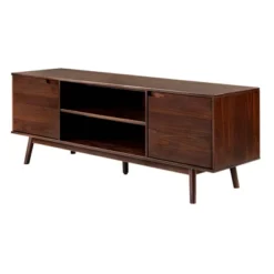 Solid Wood Mid-Century Modern TV Stand For TVs Up To 80" - Saracina Home -HOMCOM Shop GUEST 8e79d6b8 8dd2 4a61 a818 5cca332ec6d2