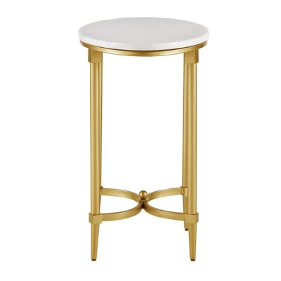 Bordeaux End Table White/Gold 6 Bordeaux End Table White/Gold - Image 4