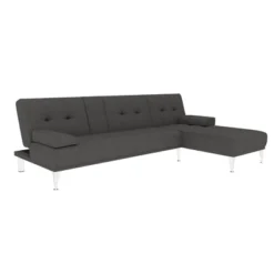 Miley Convertible Futon Sofa Bed With Chaise - Serta -HOMCOM Shop GUEST 8f346a5f 7e2b 490a be49 641ce2514686