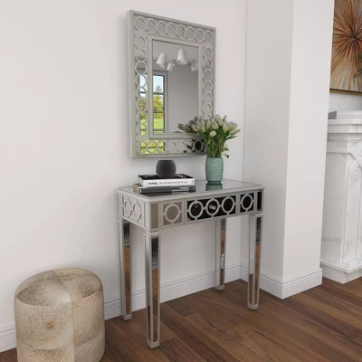 Set Of 2 Glam Wood Console Tables Gray - Olivia & May 7 Set Of 2 Glam Wood Console Tables Gray - Olivia & May - Image 5
