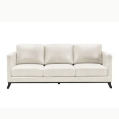 Woodstock Mid-Century Top Grain Leather Sofa - Abbyson Living -HOMCOM Shop GUEST 921da105 de4a 43b9 a0d4 037047ca1a75