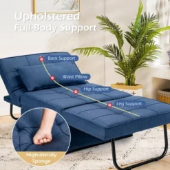 Costway 4 In 1 Multi-Function Sofa Bed Convertible Sleeper Folding Ottoman -HOMCOM Shop GUEST 927cc20c 1ba5 4c55 a56e 0ef0a2866e1f
