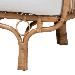 Edana Natural Rattan Sofa With Cushion White/Natural Brown - Bali & Pari -HOMCOM Shop GUEST 92c02db5 d479 402e a065 96df57094f1e