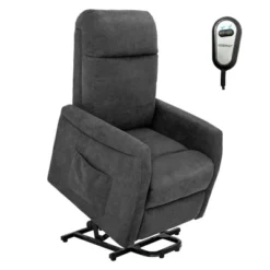 Costway Power Lift Recliner Chair For Elderly Living Room Chair W/ Remote Control GreyBrown -HOMCOM Shop GUEST 92cae71c 0a14 491f 8a31 4193b9ce6a7f