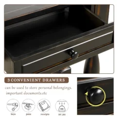 64"L Extra-thick Console Table With Drawers And Shelf-ModernLuxe -HOMCOM Shop GUEST 936fdbc0 b333 423d 9aed 10271ebe21bf