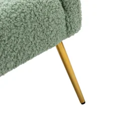 Vicenza Wooden Upholstered Accent Chair Contemporary Living Room Chair Polyester Barrel Chair With Metal Legs For Bedroom | Karat Home -HOMCOM Shop GUEST 9388a08b 6d61 4886 98a6 0587e44eabd6