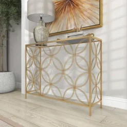 Contemporary Metal Console Table Gold - Olivia & May -HOMCOM Shop GUEST 94c58455 c7f7 4f9c aba0 72349b943a43