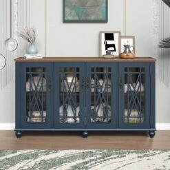 63" Vintage Storage Sideboard Buffet Accent Cabinet - Festivo -HOMCOM Shop GUEST 95707f45 96da 4ae2 8006 e9c858b635bd