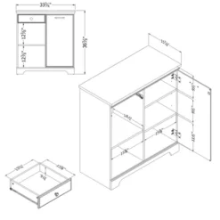 Versa 1 Door Storage Cabinet Gray Maple - South Shore -HOMCOM Shop GUEST 96612a2a 8c0a 4720 beda e1c3bfbffc8f