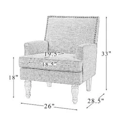 Asiab Wooden Upholstered Armchair | Karat Home -HOMCOM Shop GUEST 96aa9039 5a75 4881 8d18 0a57a9eac365