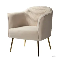 Velvet Barrel Chair With Goden Base Contemporary And Classic Velvet Accent Chair For Living Room | Karat Home -HOMCOM Shop GUEST 970f2eca 82ff 4f59 b43e 4397f6bea9ac