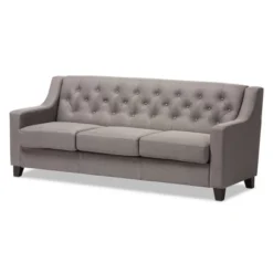 Arcadia Modern And Contemporary Fabric Upholstered Button Tufted Living Room 3 Seater Sofa - Baxton Studio -HOMCOM Shop GUEST 975fa8ad 359c 415b 9df7 99e12d6009cd