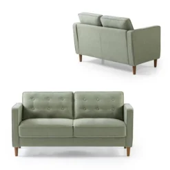 74" Lauren Sofa Pearl Green - Zinus -HOMCOM Shop GUEST 978d2049 2758 46a1 9049 25333b677d90