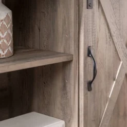 Robinson Rustic Transitional Sliding Barn Door Corner TV Stand For TVs Up To 58" - Saracina Home -HOMCOM Shop GUEST 97a8b3a3 3014 4443 82a1 15aa88d117b9