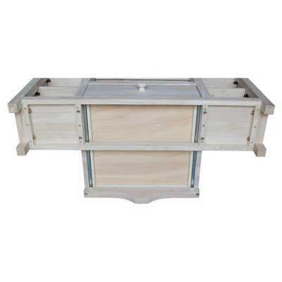 Corner Entertainment TV Stand For TVs Up To 42" Light Brown - International Concepts 9 Corner Entertainment TV Stand For TVs Up To 42" Light Brown - International Concepts - Image 7