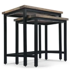 2pc Rhonda Solid Mango Wood Nesting Side Table - Wyndenhall -HOMCOM Shop GUEST 9ae48376 06a9 4de8 a098 84d24ccc9515