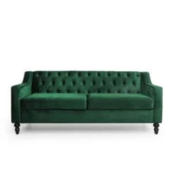 Knouff Modern Glam Tufted Velvet 3 Seater Sofa - Christopher Knight Home -HOMCOM Shop GUEST 9afeff1e c046 43d2 a1d4 374a105b09b3