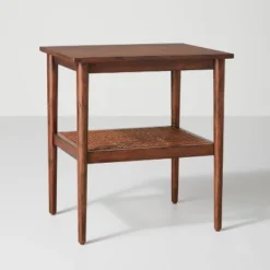 Wood & Cane Square Accent Side Table - Hearth & Hand™ With Magnolia -HOMCOM Shop GUEST 9bbf67fe f923 4dc6 a0b9 a19f79ce460c