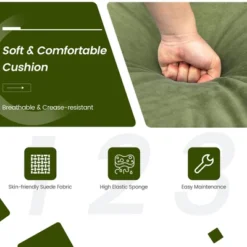 Costway Modular 3-Seat Sofa Couch W/ Socket USB Ports & Side Storage Pocket Army Green -HOMCOM Shop GUEST 9c15e4e1 a0fb 4cb5 919b 40f2527c1048