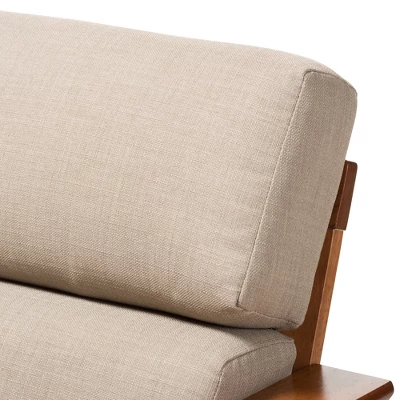 Baxton Studio Larissa Modern Classic Mission Style Cherry Finished Wood And Fabric High Back Cushioned Living Room Dark Beige Cherry 6 Baxton Studio Larissa Modern Classic Mission Style Cherry Finished Wood And Fabric High Back Cushioned Living Room Dark Beige Cherry - Image 4