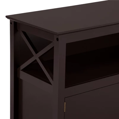 Yaheetech High Quality TV Stand Large Display TV Cabinet Shelf W/2 Storage Doors,Espresso 6 Yaheetech High Quality TV Stand Large Display TV Cabinet Shelf W/2 Storage Doors,Espresso - Image 4