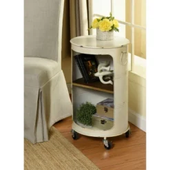 Church St Metal Side Table White - StyleCraft -HOMCOM Shop GUEST a08ef981 bbe0 4df9 a281 3daba58428b0
