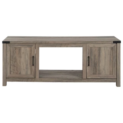 Costway 62'' Farmhouse TV Stand Entertainment Center For TVs Up To 70 Inches Natural 11 Costway 62'' Farmhouse TV Stand Entertainment Center For TVs Up To 70 Inches Natural - Image 9