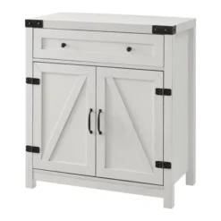 Clarabelle Rustic Farmhouse Barn Door Accent Cabinet - Saracina Home -HOMCOM Shop GUEST a1139512 2573 4c30 9eb1 fddd79f160e2