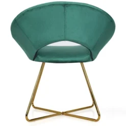 Costway Modern Velvet Accent Chair Upholstered Vanity Chair W/Golden Metal Leg PinkDark GreenGrey -HOMCOM Shop GUEST a1518123 72d7 49d5 ac1e 332330321169