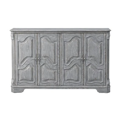 Gramercy 4 Door Credenza Gray - Treasure Trove Accents 3 Gramercy 4 Door Credenza Gray - Treasure Trove Accents