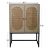 Arina Natural Rattan 2 Door High Accent Cabinet With Adjustable Shelf - Maison Boucle