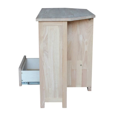 Corner Entertainment TV Stand For TVs Up To 42" Light Brown - International Concepts 10 Corner Entertainment TV Stand For TVs Up To 42" Light Brown - International Concepts - Image 8