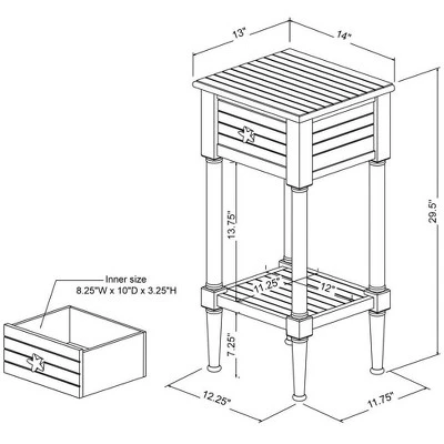 Mantella End Table - Linon 12 Mantella End Table - Linon - Image 10