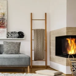 Decorative Ladder Natural Cherry - Flora Home -HOMCOM Shop GUEST a67922b6 63fd 47dc 8eb4 18236f4732a9