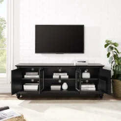 60" Cambridge Low Profile TV Stand For TVs Up To 65" Black - Crosley 16 60" Cambridge Low Profile TV Stand For TVs Up To 65" Black - Crosley -HOMCOM Shop GUEST a8434d98 c554 4589 bdee 4c590700e6d9