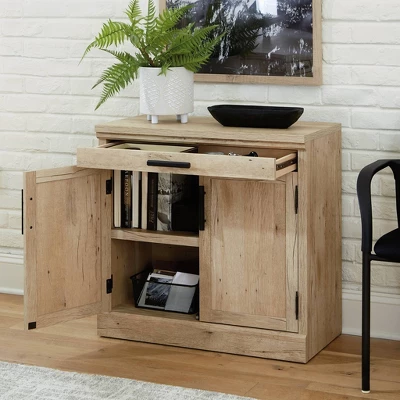 Mason Peak 2 Door Office Storage Cabinet Prime Oak - Sauder 3 Mason Peak 2 Door Office Storage Cabinet Prime Oak - Sauder